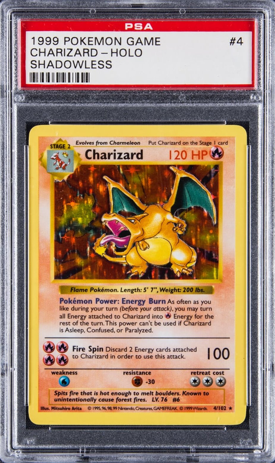 Card Prices | Charizard Holo 1999 Pokemon Base Set Shadowless #4