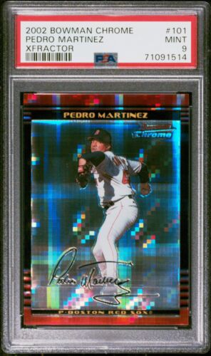 2002 Bowman Chrome Baseball XFractor Pedro Martinez #101 PSA 8.5