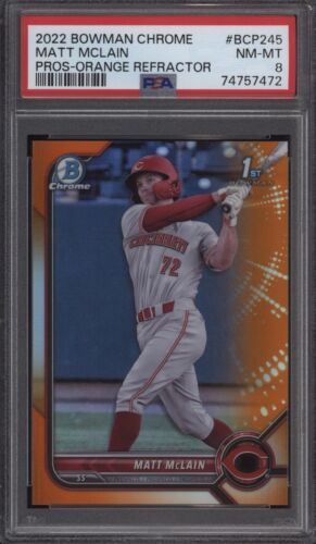 2022 Bowman Chrome Prospects Baseball Orange Matt McLain #BCP-245