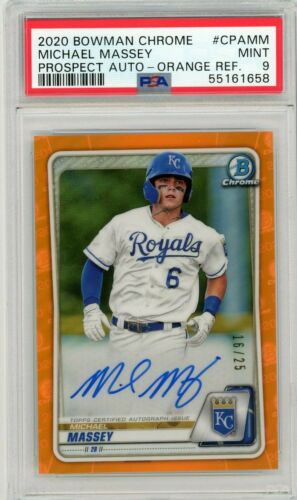 2020 Bowman Chrome Prospects Baseball Orange Michael Massey #CPA-MM