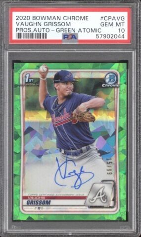 2020 Bowman Chrome Prospects Baseball Green Atomic Vaughn Grissom #CPA-VG