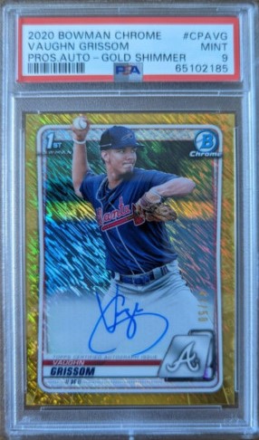 2020 Bowman Chrome Prospects Baseball Gold Shimmer Vaughn Grissom #CPA-VG PSA 8.5