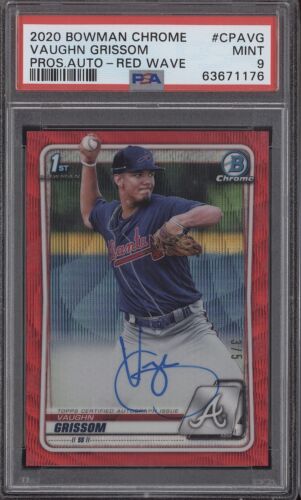 2020 Bowman Chrome Prospects Baseball Red Wave Vaughn Grissom #CPA-VG PSA 8.5