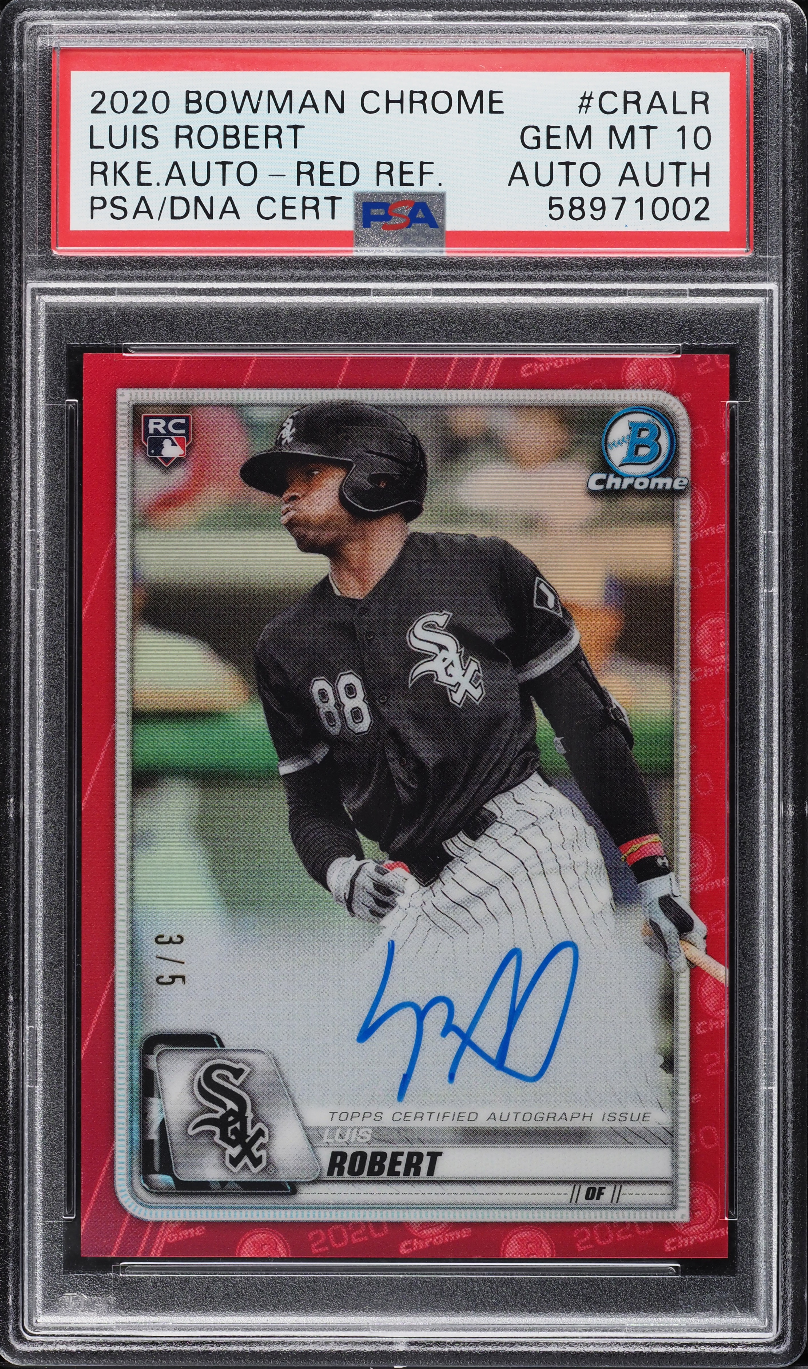 2020 Bowman Chrome Baseball Red Luis Robert #CRA-LR PSA 9