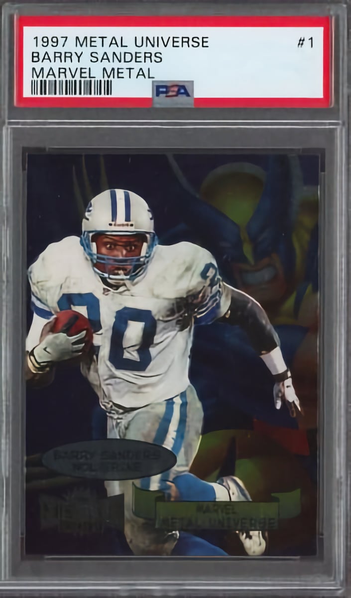 Barry Sanders 1997 Metal Universe Football 1 Base image