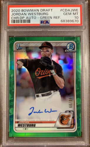 2020 Bowman Draft Chrome Baseball Green Jordan Westburg #CDA-JWE