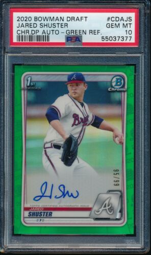 2020 Bowman Draft Chrome Baseball Green Jared Shuster #CDA-JS