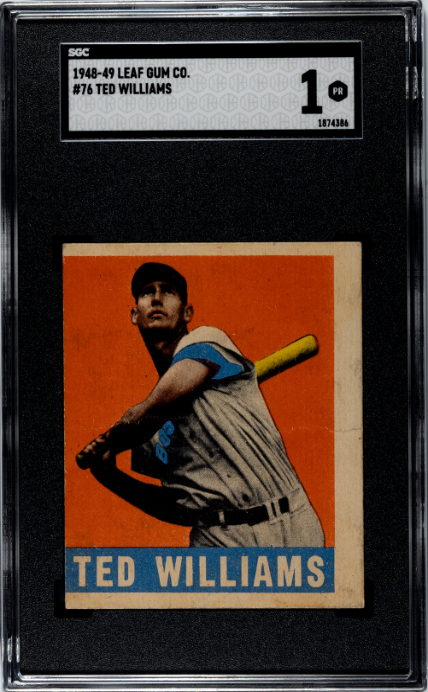 Ted Williams 1948 Leaf Baseball