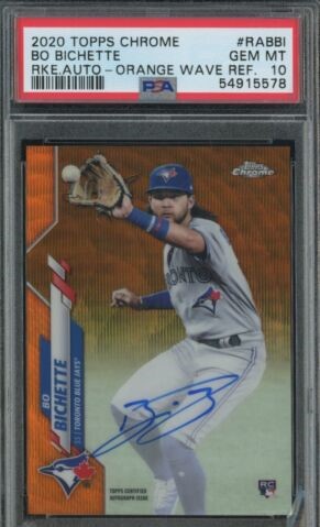 2020 Topps Chrome Baseball Orange Wave Bo Bichette #RA-BBI PSA 10