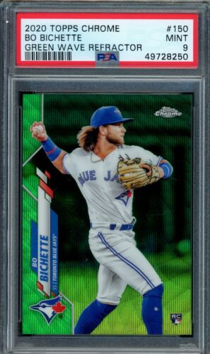 2020 Topps Chrome Baseball Green Wave Bo Bichette #150 PSA 9