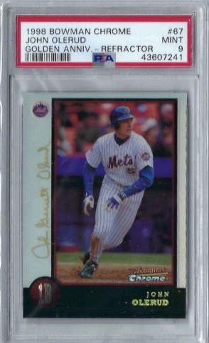 1998 Bowman Chrome Baseball Golden Anniversary Refractor John Olerud #67 PSA 8.5