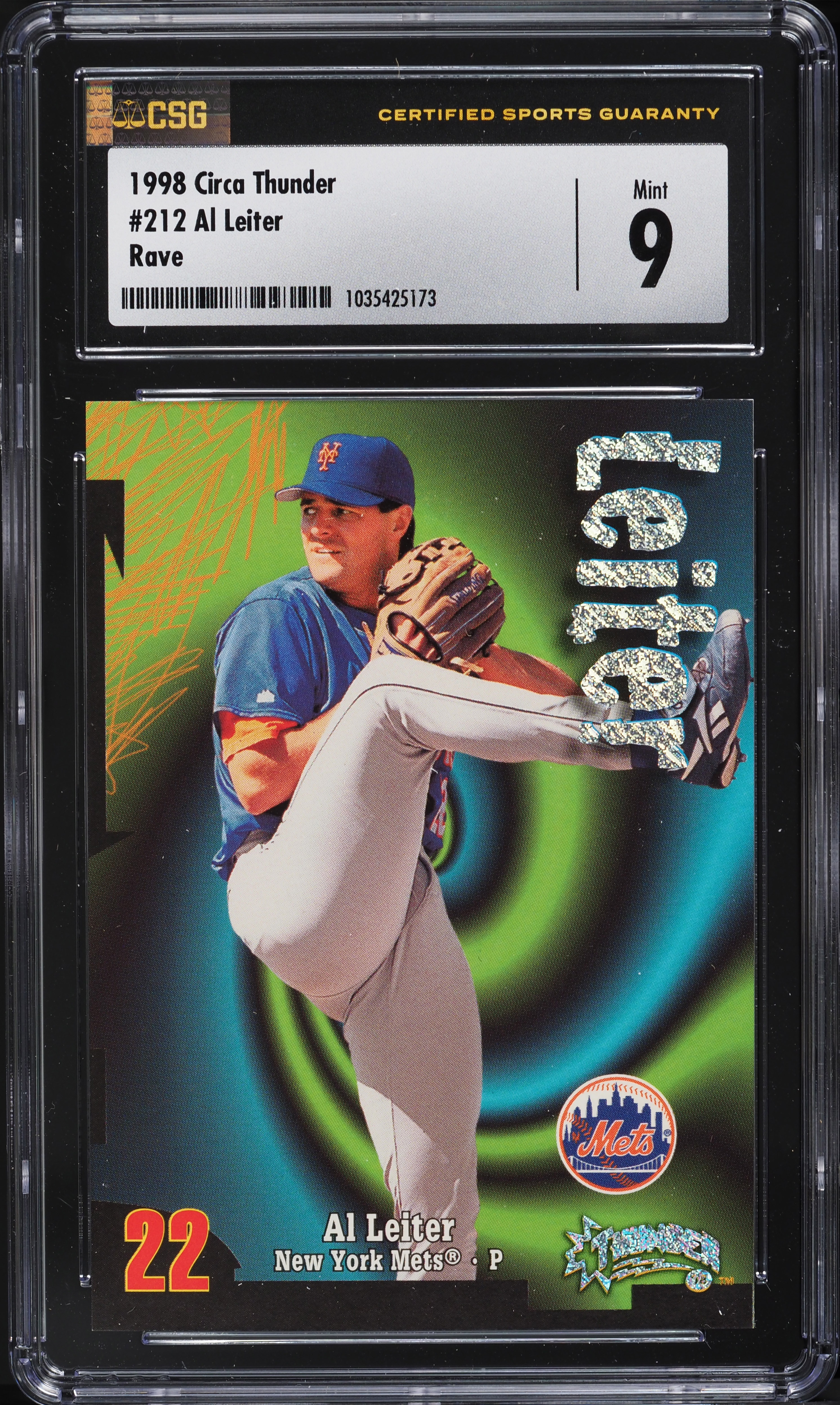 1998 Circa Thunder Baseball Rave Al Leiter #212