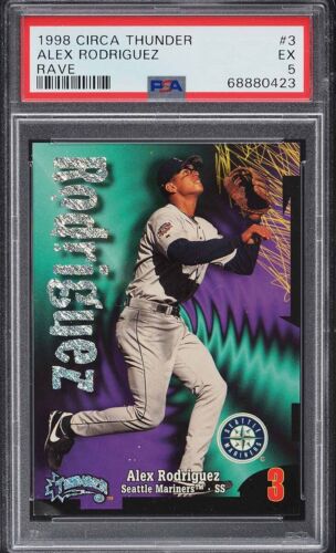 1998 Circa Thunder Baseball Rave Alex Rodriguez #3 PSA 4.5
