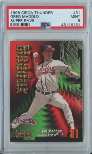 1998 Circa Thunder Baseball Super Rave Greg Maddux #31 PSA 8.5