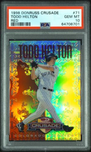 1998 Donruss Baseball Red Todd Helton #71 PSA 9