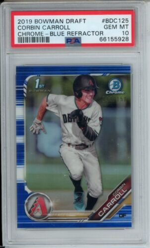 2019 Bowman Chrome Draft Baseball Blue Corbin Carroll #BDC-125 PSA 10