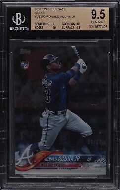 2018 Topps Update Baseball Clear Ronald Acuna Jr. #US250 PSA 10