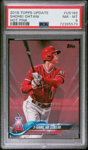 2018 Topps Update Baseball Mother's Day Pink Shohei Ohtani #US189 PSA 8