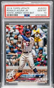 2018 Topps Update Baseball White Jersey Ronald Acuna Jr. #US250