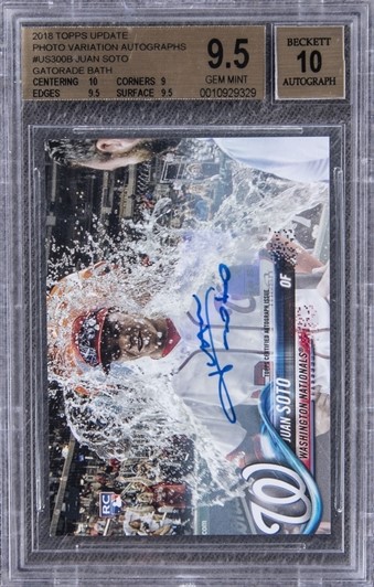 2018 Topps Update Baseball Gatorade Bath Juan Soto #NNO BGS 9