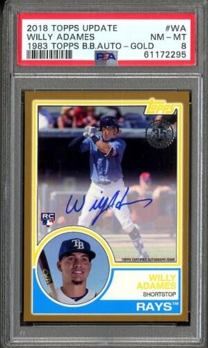 2018 Topps Update Baseball Gold Willy Adames #83A-WA PSA 8