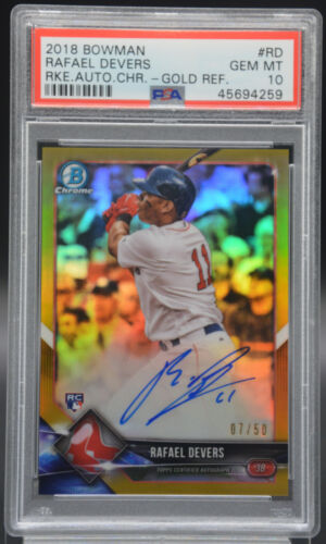 2018 Bowman Chrome Baseball Gold Rafael Devers #CRA-RD