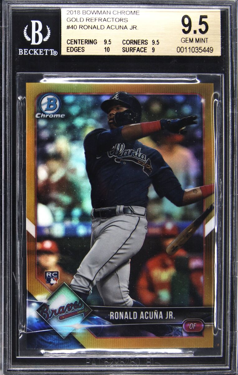 2018 Bowman Chrome Baseball Gold Ronald Acuna Jr. #40