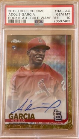 2019 Topps Chrome Baseball Gold Wave Adolis Garcia #RA-AG