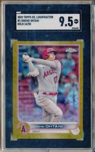 2022 Topps Chrome Logofractor Baseball Gold Shohei Ohtani #1 SGC 9