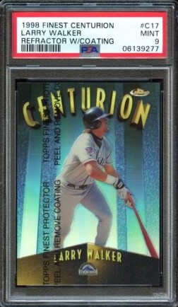 1998 Topps Finest Baseball Refractor Larry Walker #C17 PSA 9