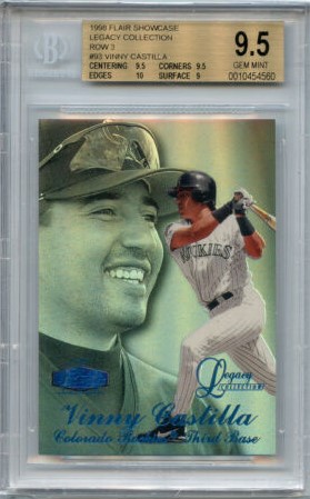 1998 Flair Showcase Baseball Row 3 Vinny Castilla #93 BGS 9