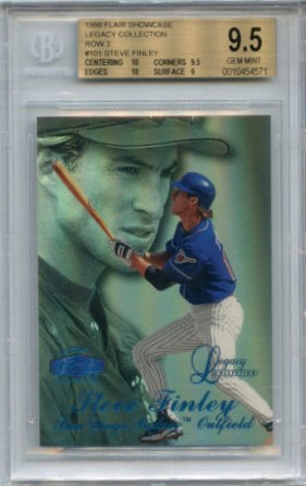 1998 Flair Showcase Baseball Row 3 Steve Finley #101 BGS 9
