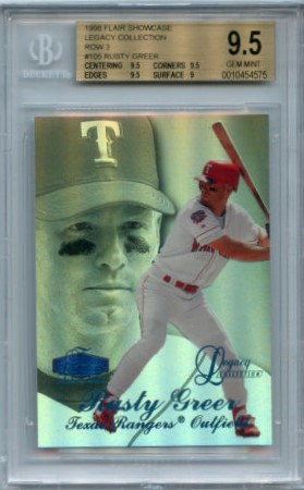 1998 Flair Showcase Baseball Row 3 Rusty Greer #105