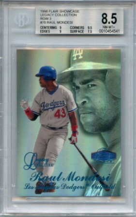 1998 Flair Showcase Baseball Row 3 Raul Mondesi #78 BGS 8.5