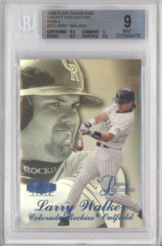 1998 Flair Showcase Baseball Row 3 Larry Walker #33 BGS 8.5