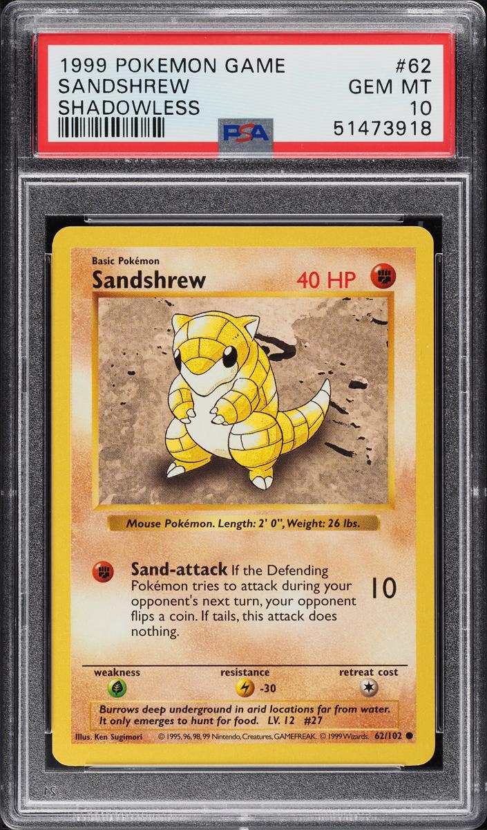 Sandshrew 1999 Pokemon Base Set Shadowless