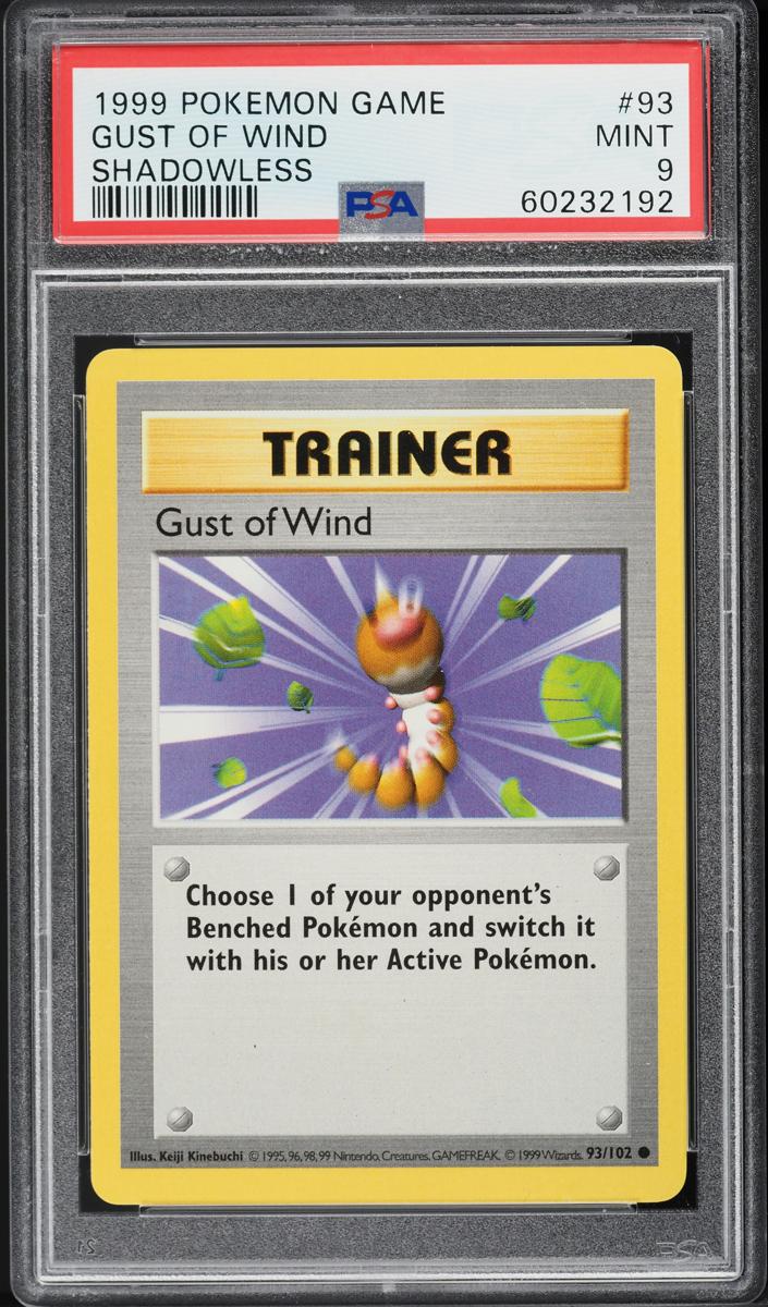 Gust of Wind 1999 Pokemon Base Set Shadowless