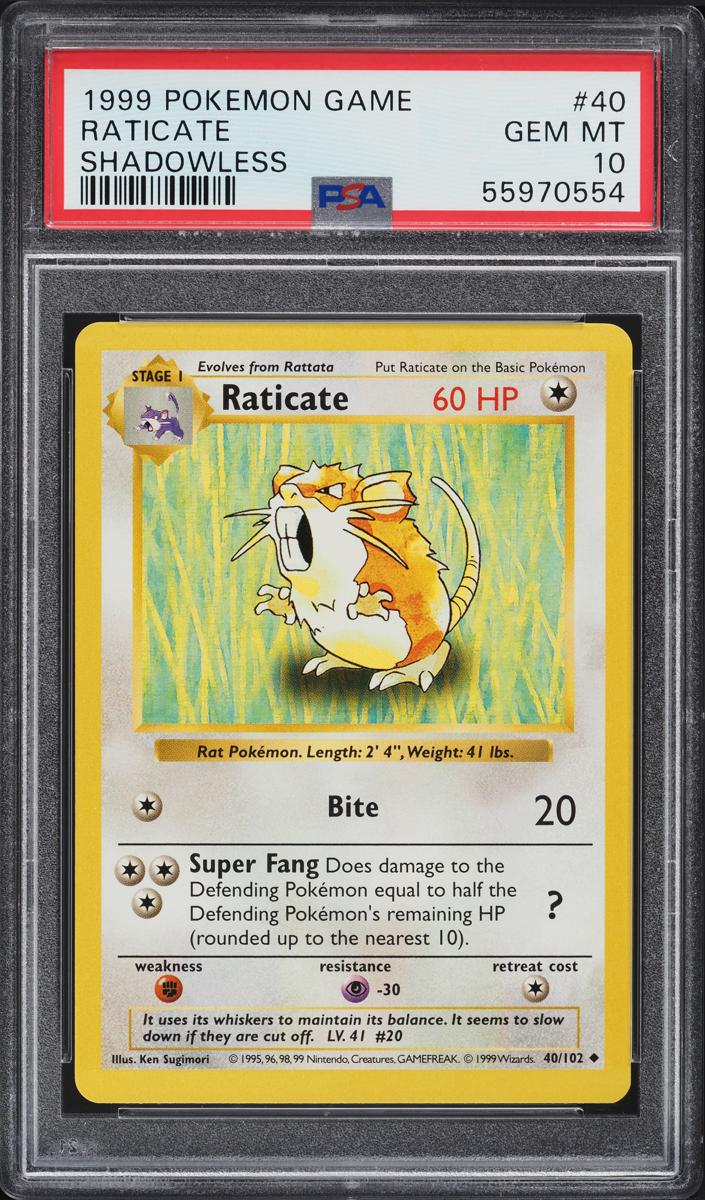 Raticate 1999 Pokemon Base Set Shadowless