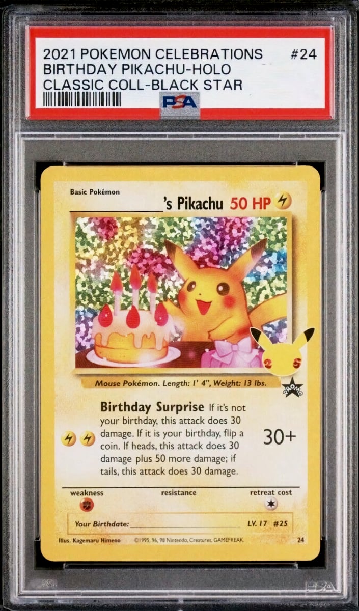 Birthday Pikachu Holo 2021 Pokemon Celebrations Classic Collection