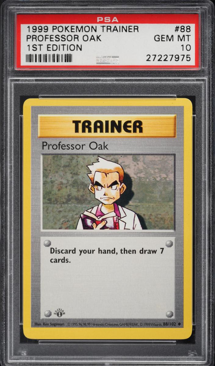 Professor Oak 1999 Pokemon Base Set 1st Edition