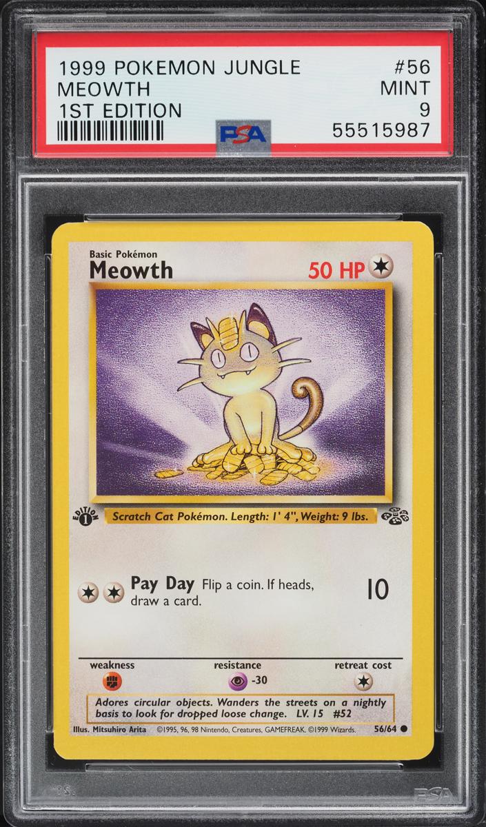 Meowth 1999 Pokemon Jungle 1st Edition
