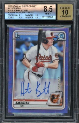 2020 Bowman Draft Chrome Baseball Purple Heston Kjerstad #CDA-HK PSA 9
