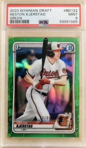 2020 Bowman Draft Chrome Baseball Green Heston Kjerstad #BD-122 PSA 9