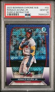 2023 Bowman Chrome Mega Box Baseball Purple Ronald Acuna Jr. #92 PSA 10