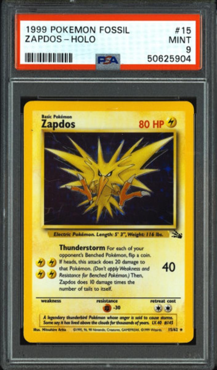 Zapdos Holo 1999 Pokemon Fossil