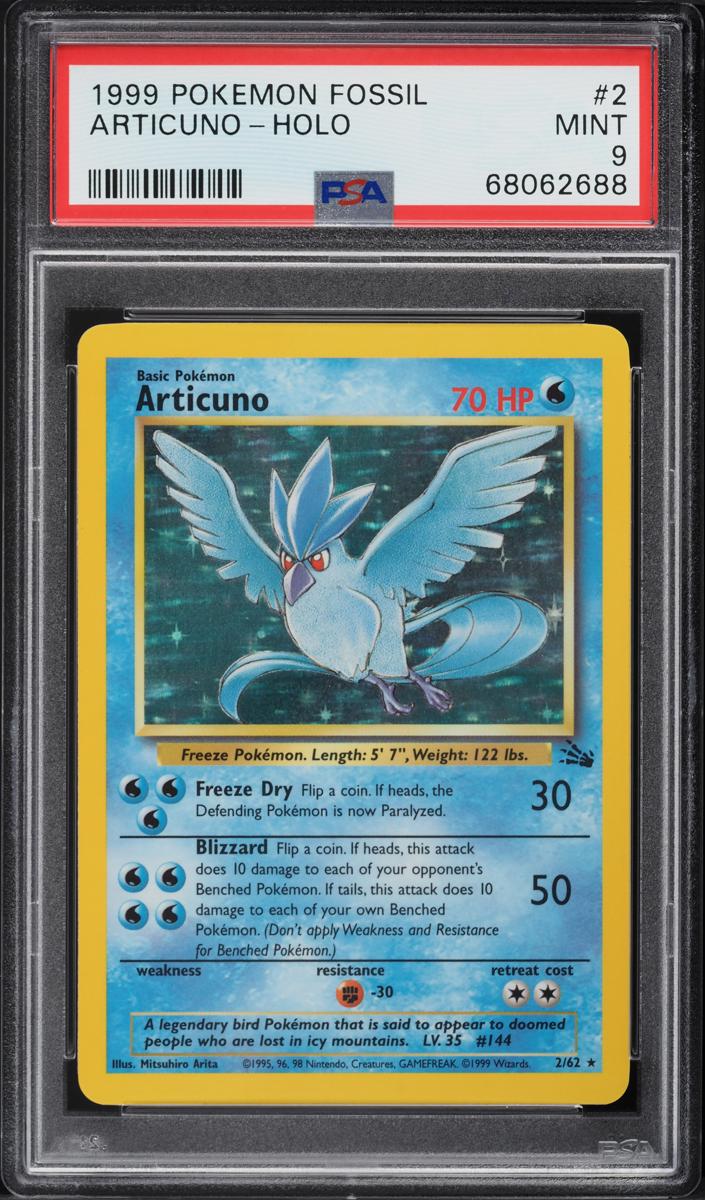 Articuno Holo 1999 Pokemon Fossil