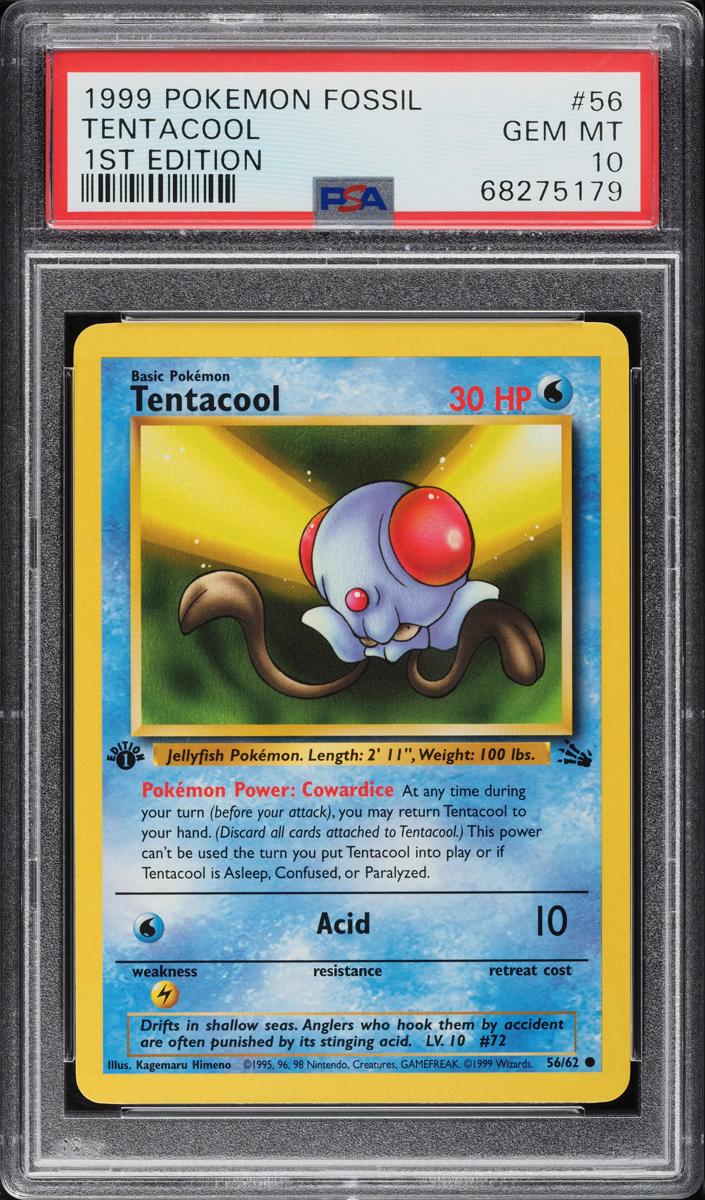 Tentacool 1999 Pokemon Fossil 1st Edition
