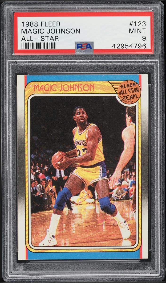 1988 Magic Johnson Fleer Basketball #123