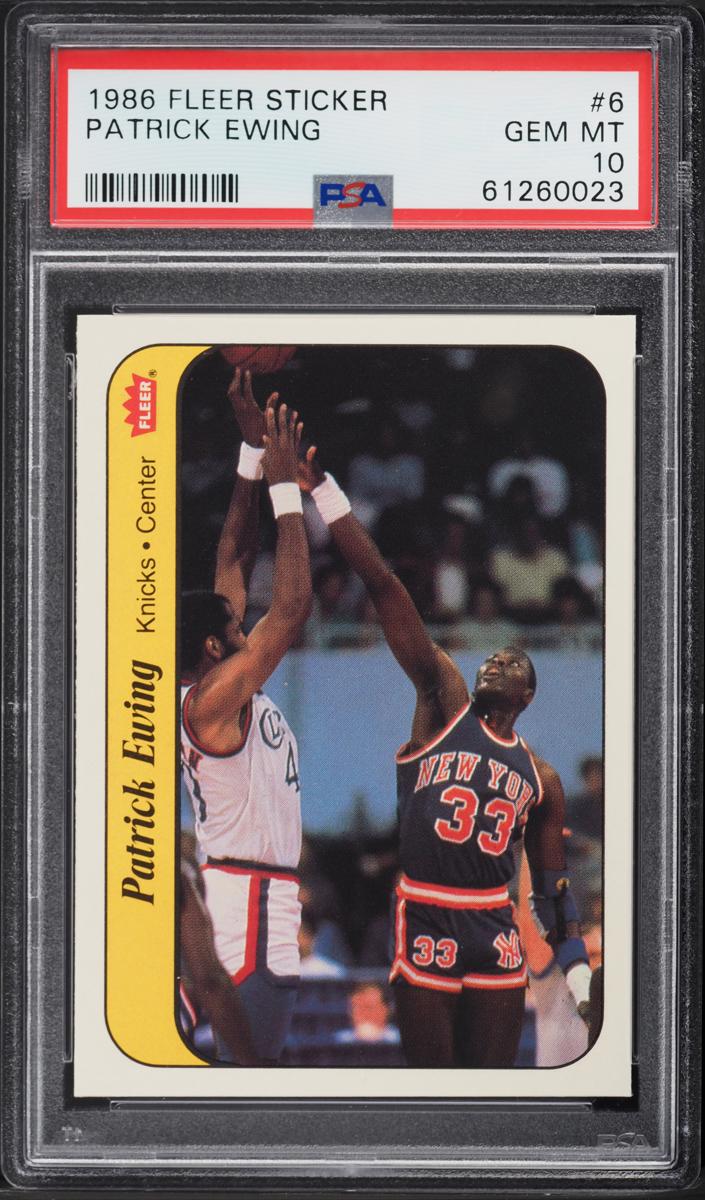Patrick Ewing 1986 Fleer Stickers Basketball