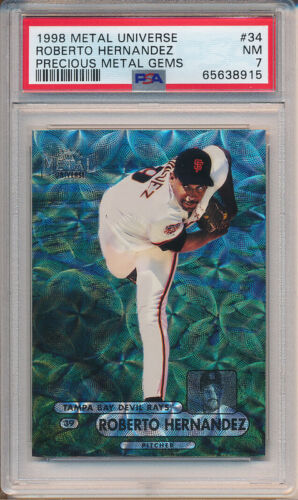 1998 Metal Universe Baseball Precious Metal Gems Roberto Hernandez #34 PSA 6.5